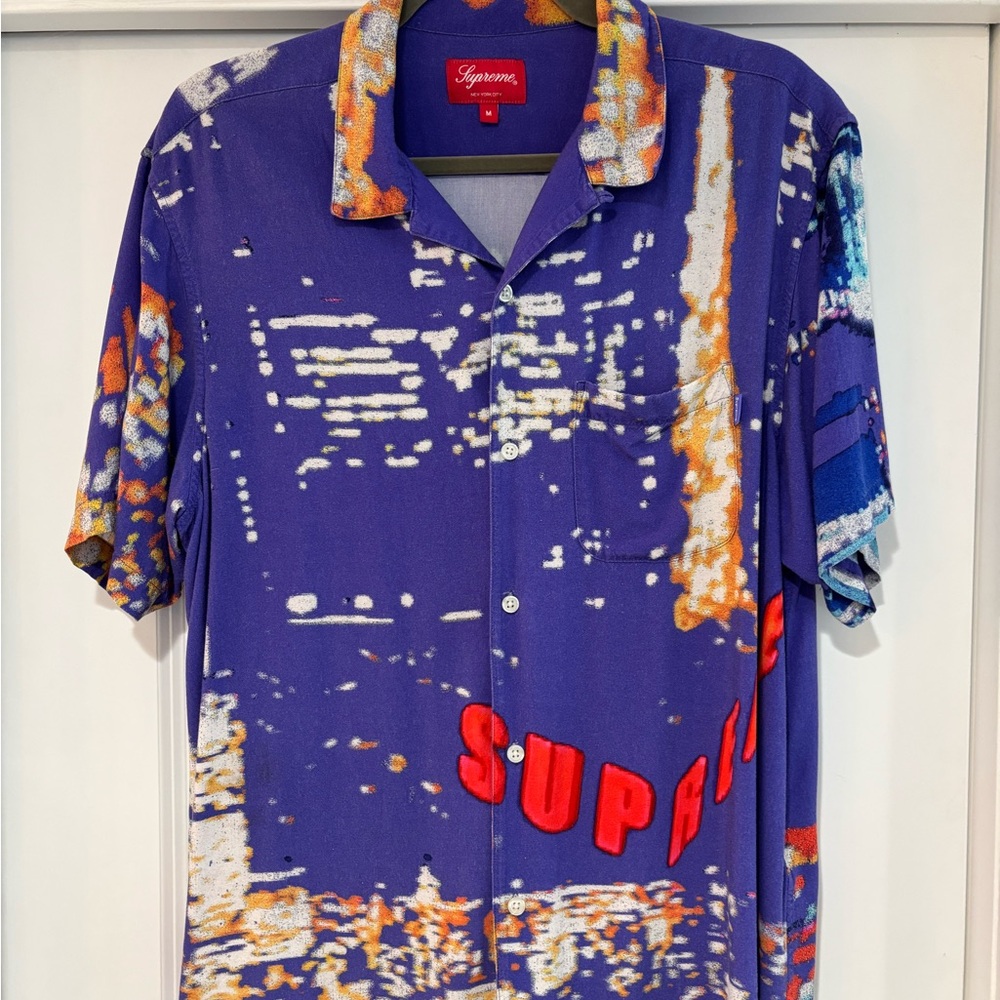 2020 Supreme City Lights Button Down Shirt RARE!